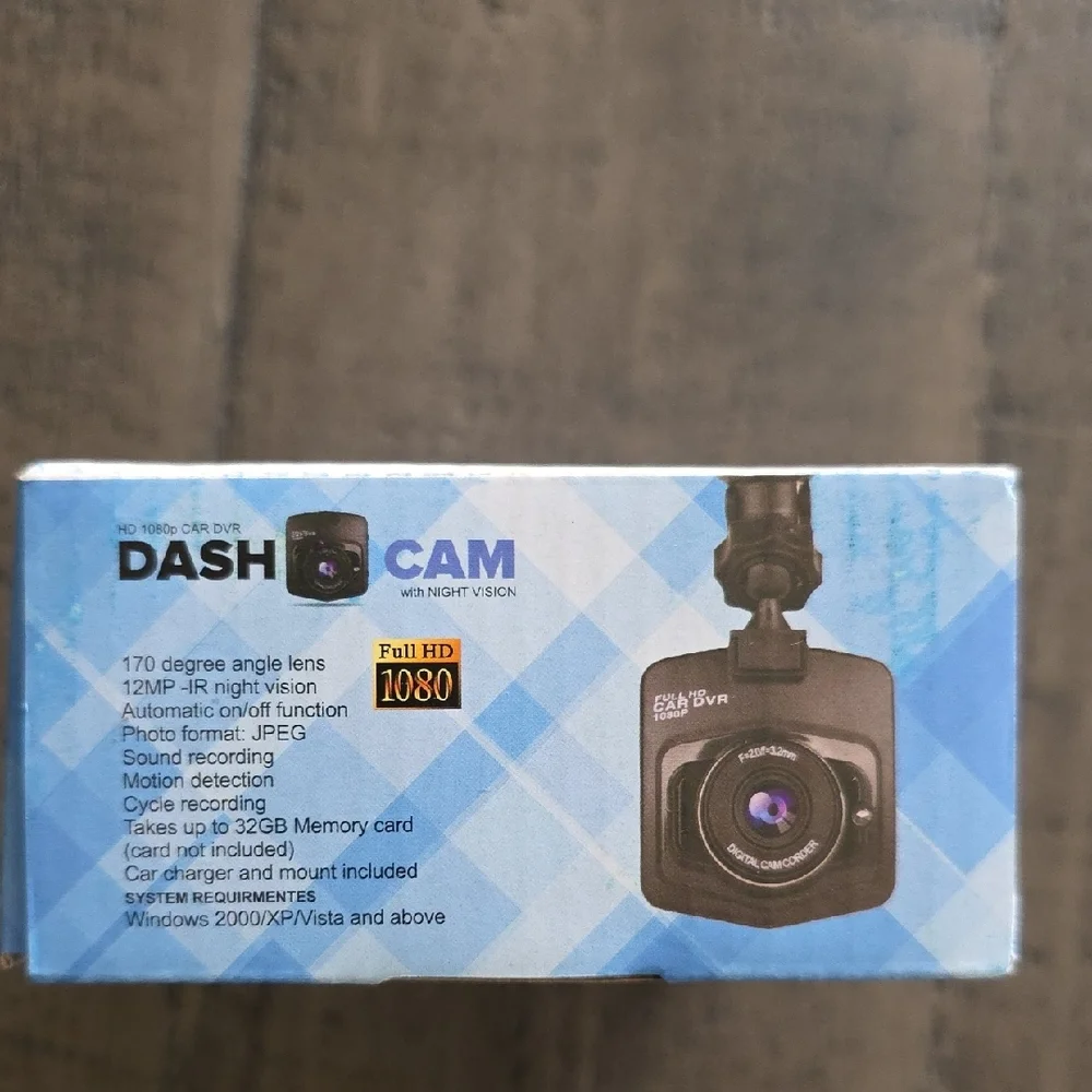 Dash Cam with Night Vision - Black